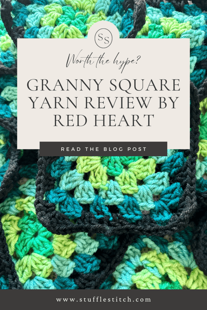 granny square yarn red heart