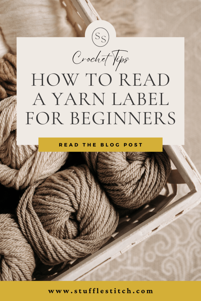 yarn label for crochet beginner